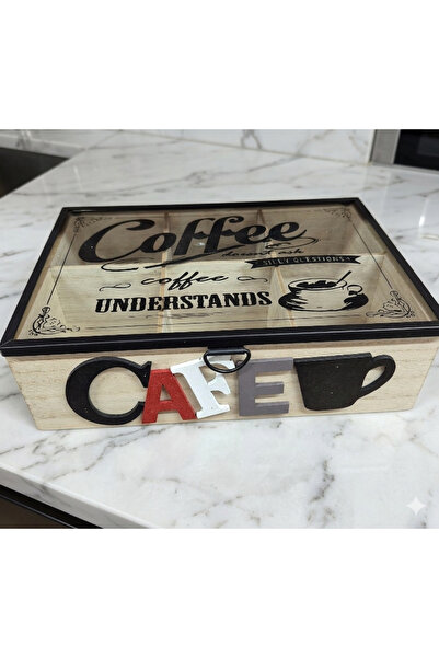 sfs elektrik Coffee stand with glass cover, 6 compartments