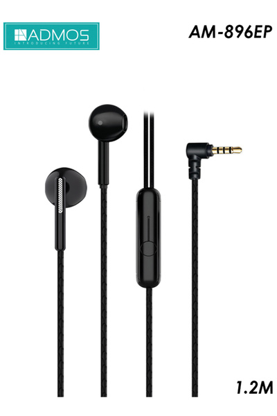 ADMOS Wired Earphones 3.5mm Jack with Mic, HiFi Stereo Bass, One Button Contr...