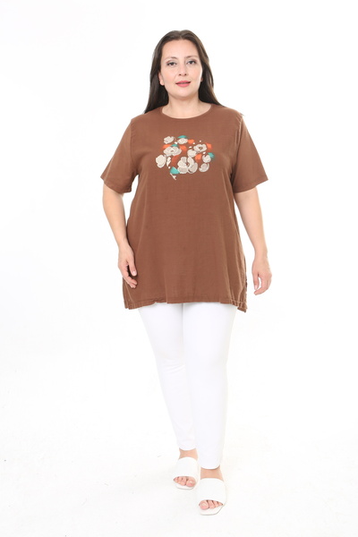 XL Modam Women's Hand-Embroidered Large Size Tunic