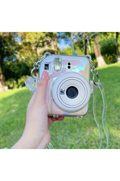 OzzConcept Pearl Pink Fujifilm Instax Mini 12 Makine Uyumlu Şeffaf Koruyucu K...