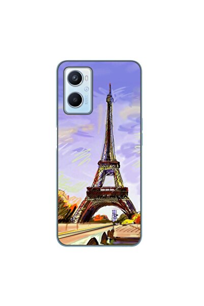 OEM Husa compatibila cu Oppo A96 4G Silicon Gel Tpu Model Desen Turnul Eiffel