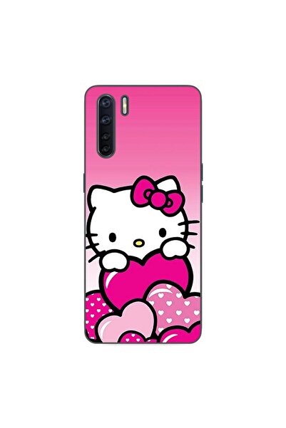 OEM Husa compatibila cu Oppo A91 Silicon Gel Tpu Model Hello Kitty Pink Hearts