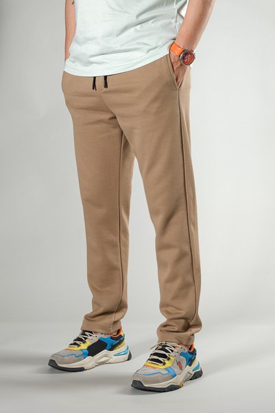 Souris Men's Mink Jogger Pants with Lace-Up Elastic Waist, Relaxed Fit Sweatpants