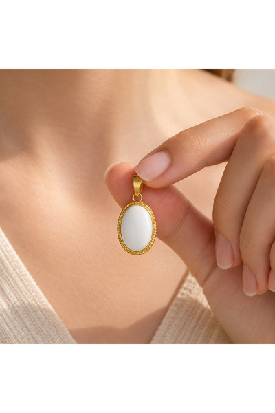 Zeynepli gold & jewelry 14 AYAR ALTIN MARDİN İŞİ OVAL KOLYE UCU