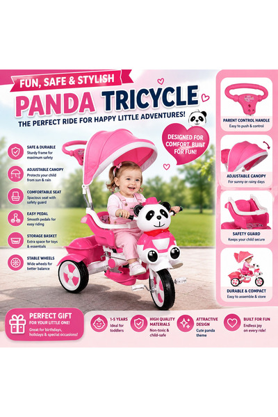 Muhcu Home Three-Wheeled Children's Bicycle Designed for Little Princesses