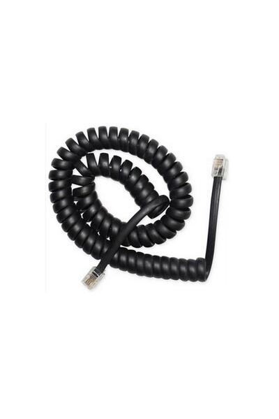 Gembird TC4P4CS-2M Cablu telefonic spiralat RJ11 4P4C 2m negru