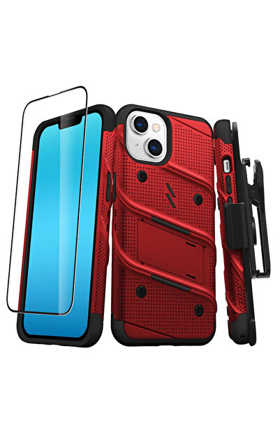 Zizo Seria BOLT - Husă de protecție pentru iPhone 14 cu sticlă 9H pentru ecra...