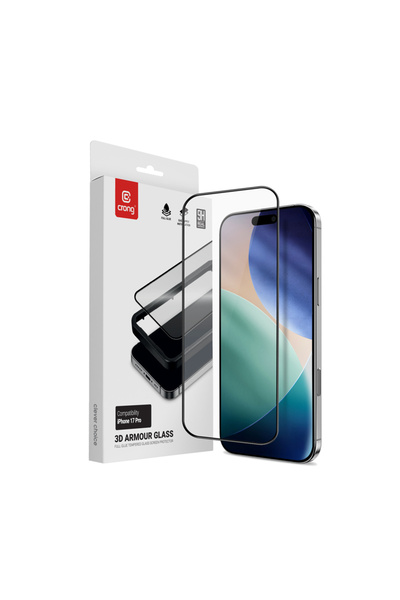 Crong Sticlă de protecție 3D - Sticlă securizată iPhone 17 Pro + ramă de inst...