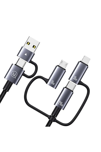 Usams Kabel 6w1 Fast charging 240W 1,2m Data Cable Digital dispay Aluminium A...