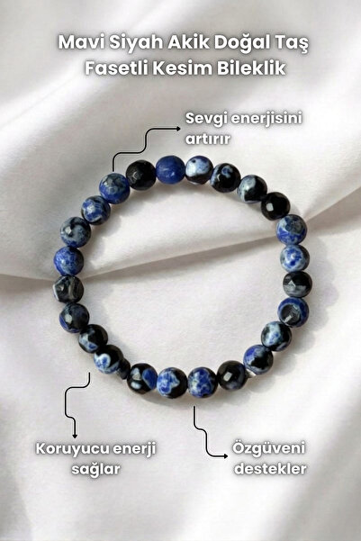 Elifsu Jewelry Natural Stone Faceted Cut Bracelets Orange Agate Green Blue Ag...