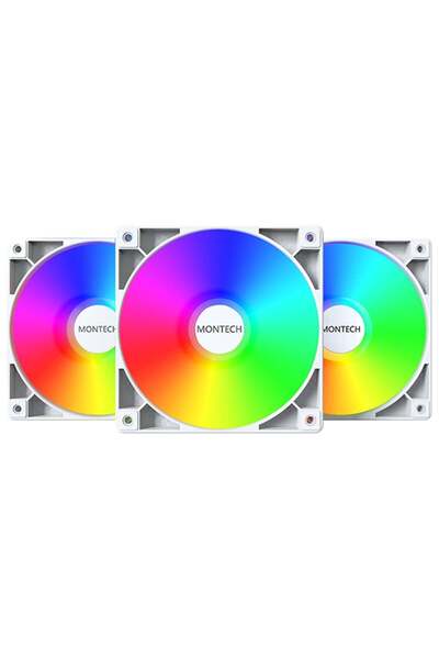 MONTECH GF120 PWM ARGB LƒÇ≈∫fter, 3er Pack - 120mm, weiƒÇ¬ü