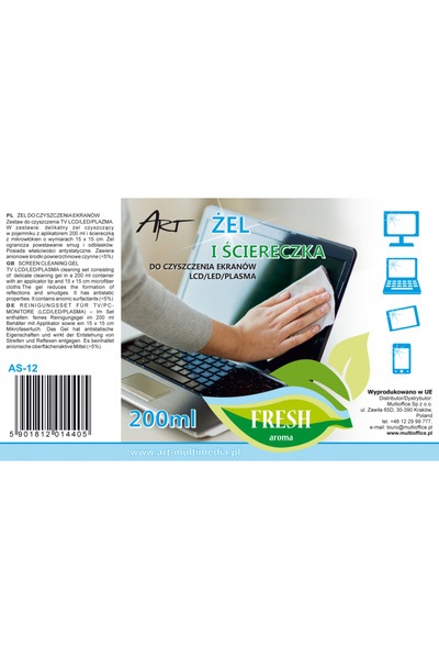 ART Kit de curățare 200ml + Lavetă pentru curățarea ecranelor LCD/Plasma (As-12)