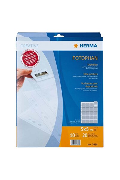 Herma Husă pentru diapozitive mici, 10 bucăți, transparentă/mată