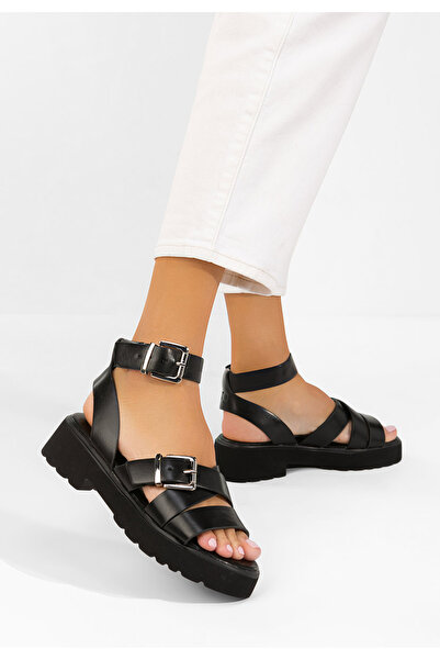 B T Shoes Sandale cu talpa groasa Betana neagra