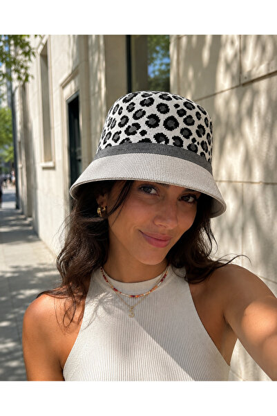 Butik Leopar Bucket Şapka