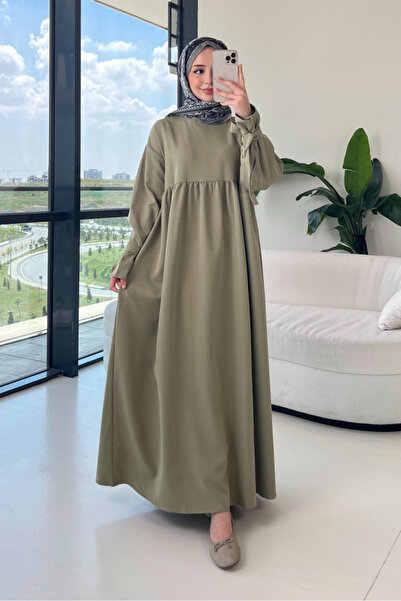 Ovn. Zen Sleeve Belt Detailed Dress - Khaki