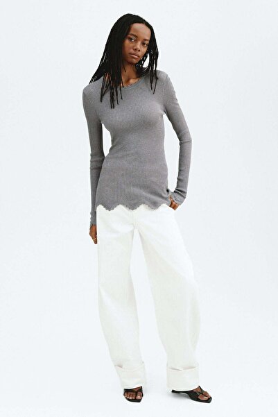 H&M Glittery viscose top
