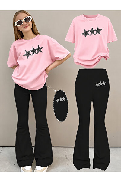 YUNAYT Set de pantaloni evazați și tricou spaniol pentru fete