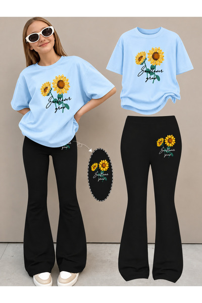 YUNAYT Set de pantaloni evazați și tricou spaniol pentru fete