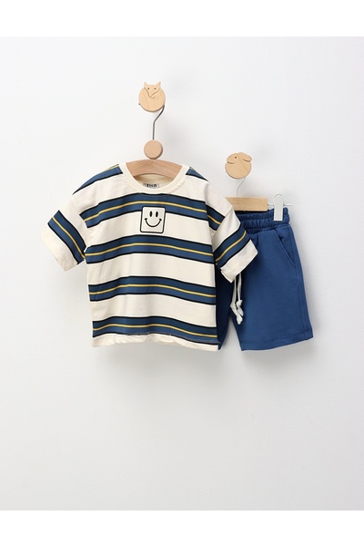 MiniKids Set de vara, Smiley Face, cu albastru