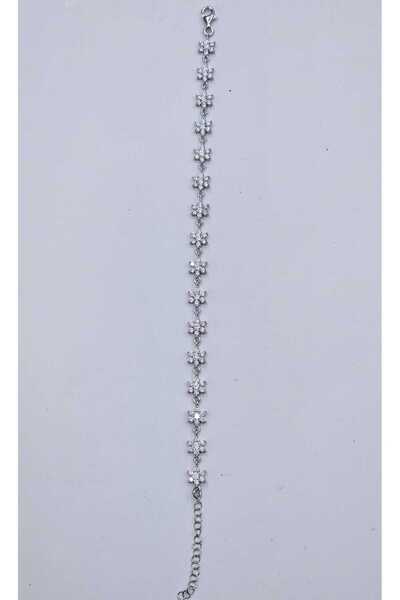 Silver Zirkon taşlı sıralı kartanesi bileklik