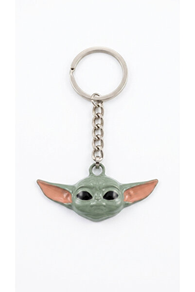 Alka Peluş Baby Yoda Grogu Anahtarlık – Zamak Metal Star Wars Figürlü Sevimli...