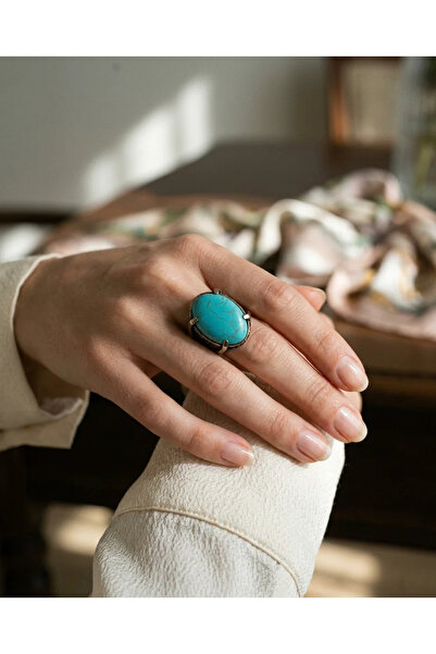 Dorvina Bronze Vintage Women's Ring Authentic Copper Jewelry Large Turquoise ...