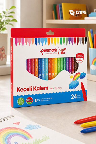 penmark 24 Colors Washable Long Lasting Felt Tip Pen Set