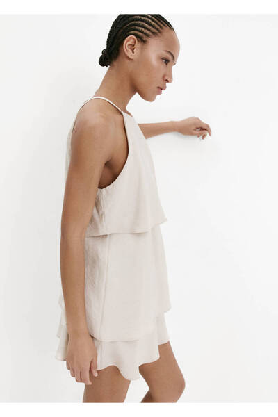 MANGO Woman Modal dress with ruffles