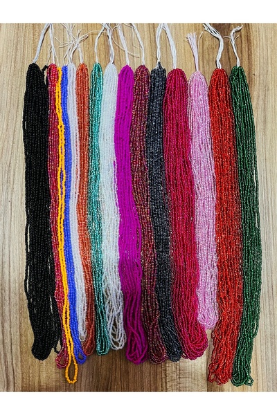 Öztürk Tuhafiye 84 Strings of Sand Beads Czechoslovakia, Adana, Prison Work, ...