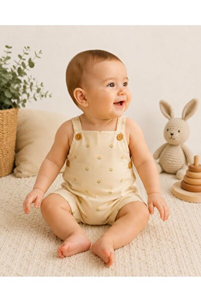 GOTS Sertifikalı %100 Organic Unisex Bebek Salopet