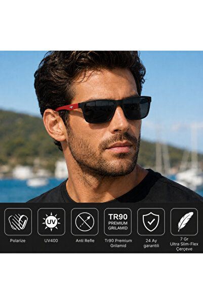EXELİNE Col 110 New Series Polarized Men's Sunglasses-Unbreakable Frame-Polar...