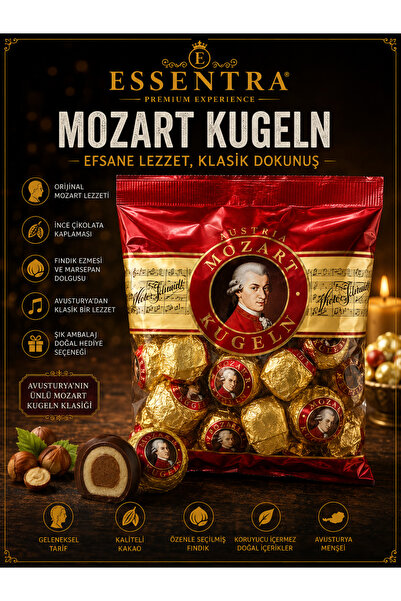 Essentra Home Mozart Kugeln Fındık & Marzipan Çikolata Pralin 200 g yoğun kakao