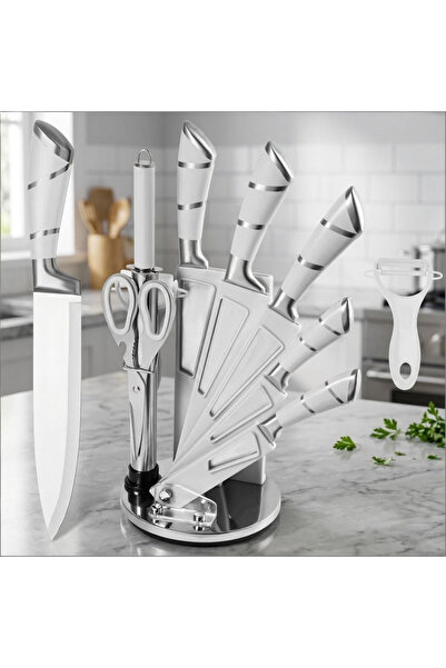 OSOOKE 9-Piece Professional Kitchen Knife Set with Stand, Chef Knives, Kitche...