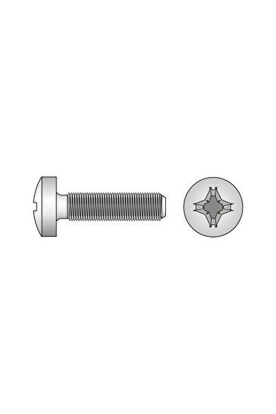 Rocast Set 200 x Surub Cap Bombat Locas Cruciform 7985 Otel Gr.4.8 Zincat-M6 ...
