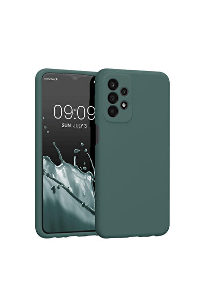 Genel Markalar Galaxy A23 4G Kılıf First Silikon - Koyu Yeşil