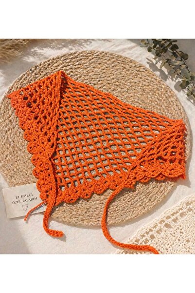 NİLLS Örgü Üçgen Bandana Pembe Pamuk File Model El Yapımı Pinterest Bandana T...