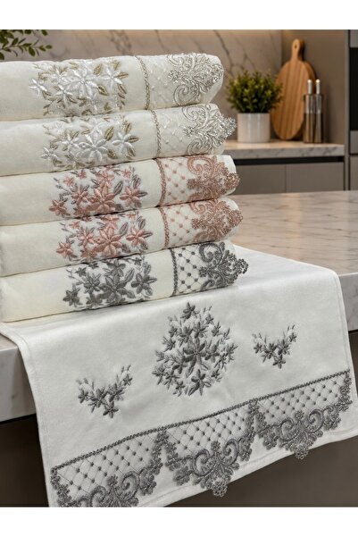 AYHANHOME 6 Li Velvet Luxury French Laced Embroidered Dowry Box 30X50 Kitchen...
