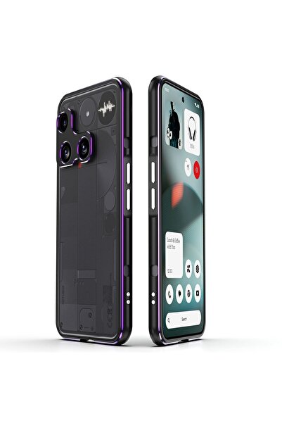 sscase Μεταλλικό Πλαίσιο Συσκευής και Κάμερας Black/Purple (Nothing Phone (3))