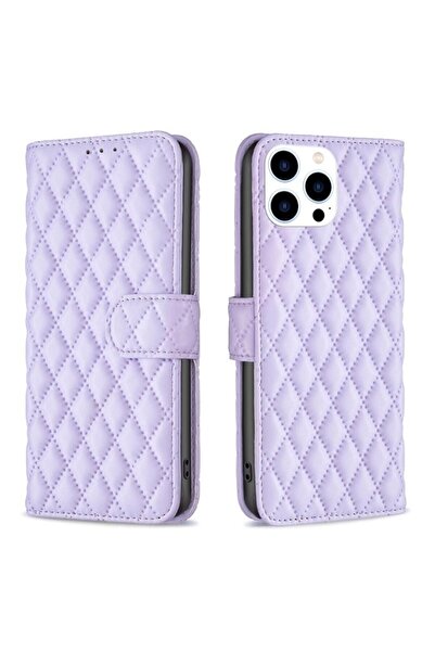 sscase Puff Rhombus Θήκη Πορτοφόλι Purple (Apple iPhone 15 Pro)