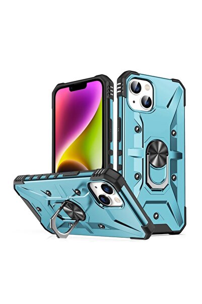 sscase Ring Holder Σκληρή Θήκη με Δαχτυλίδι Light Blue (Apple iPhone 14)