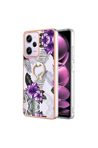 sscase Electroplating Σκληρή Θήκη με Δαχτυλίδι Purple Flower (Xiaomi Redmi No...