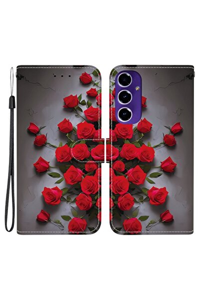sscase Colored Drawing Θήκη Πορτοφόλι Red Rose (Samsung Galaxy A17 4G / 5G)