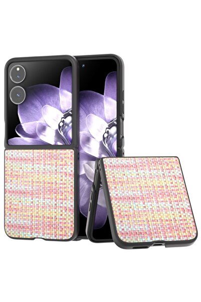 sscase Plaid Texture Σκληρή Θήκη Pink (Xiaomi Mix Flip 5G)
