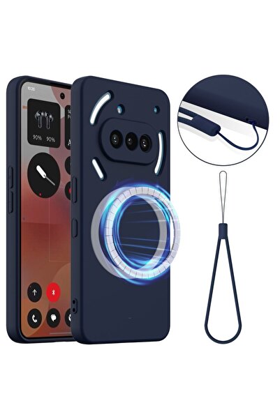 sscase MagSafe Solid Color Θήκη Σιλικόνης Dark Blue (Nothing Phone (3a))
