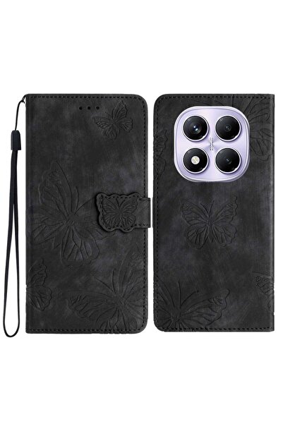 sscase Butterfly Imprinted Θήκη Πορτοφόλι Black (Xiaomi Redmi Note 15 Pro 4G)