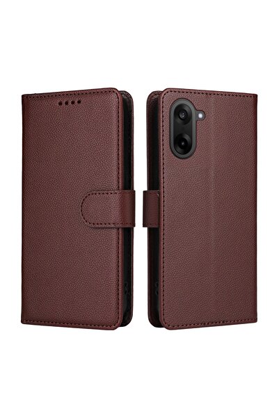 sscase Litchi Texture Θήκη Πορτοφόλι Brown (OnePlus Nord CE 5 5G)