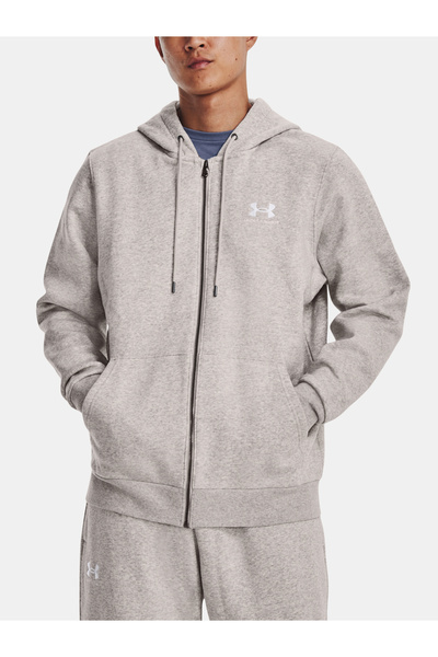 Under Armour Mikina UA Essential Fleece FZ Hood-GRY
