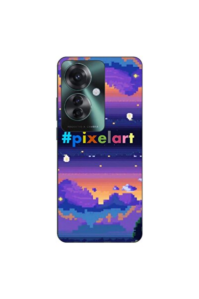 OEM Θήκη συμβατή με Oppo Reno11 F 5G Σιλικόνης TPU με σχέδιο Τοπίο Pixel Art