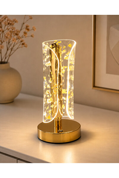 TrentonGCC Modern Gold Crystal Table Lamp – Luxury LED Decorative Bedside Lam...